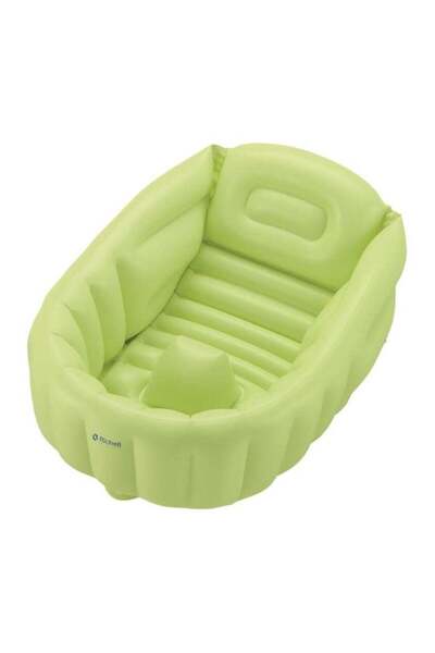 Richell حوض استحمام قابل للنفخ للأطفال باللون الأخضر