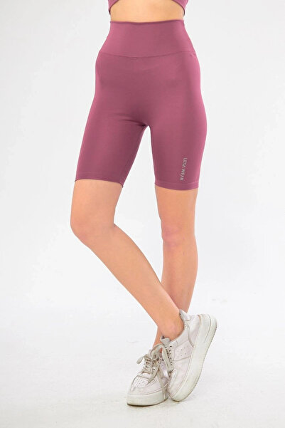 Alfanora High Waist Biker Sports Shorts - Dusty Rose