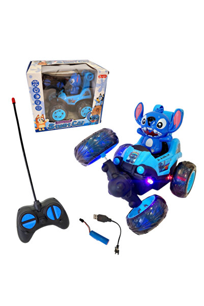Toys Mașinuță Crazy Stitch – Rotații la 360° și lumini cu baterie