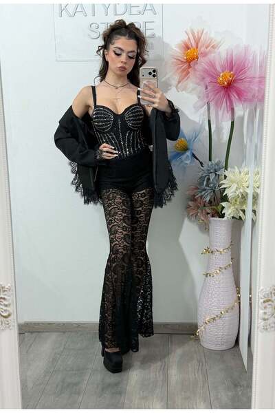 KATYDEA STORE Flared Lace Pants ELSA