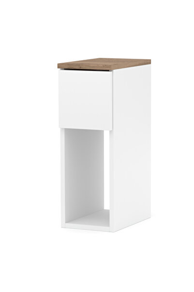 Other NOPTIERĂ ÎNGUSTĂ ALBĂ 20 CM CU 1 SERTAR SCANDINAV PENTRU DORMITOR