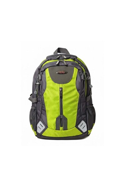 FEEQ Durable Everyday Backpack (20-Inch, Charcoal/Lime)