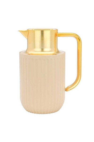 Everest Laura Thermos, 1 Liter, Golden Handle, Thermal Glass Inner Shell, Pla...