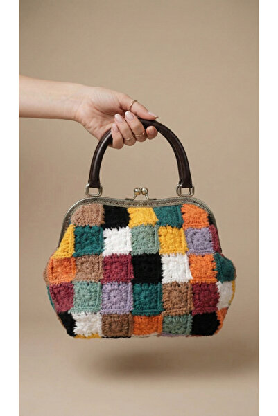 Talinhandmade El Yapımı Motifli Burslu El Çantası | Astar Kaplamalı Vintage S...