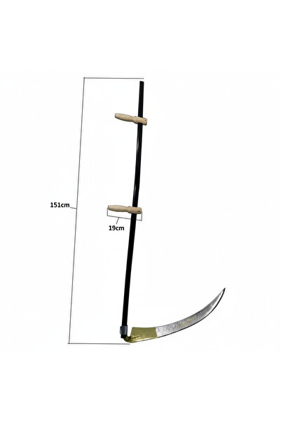 Toptancı Amca Ot Tırpanı Çelik Tırpan Komple Tırpan - Metal Saplı 6 Parça Set...