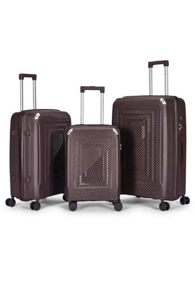 LİMRA A travel luggage set consisting of 3 wheeled suitcases with a sturdy an...