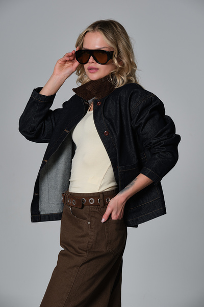 Maule 100% бавовна Raw Denim Jean Mont на ґудзиках з двома кишенями та оксами...