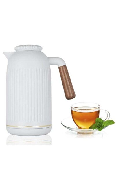 Timeless Jida Thermos Light Grey With Wooden Handle 1L