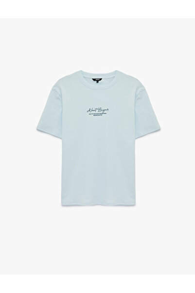 Koton Regular Fit Short Sleeve Crew Neck Cotton Printed T-Shirt