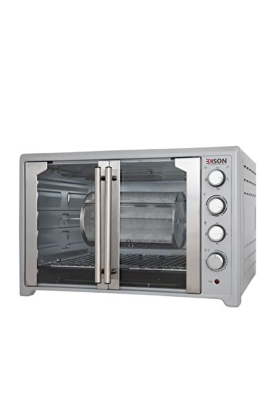Edison Hummer Silver Steel Oven 2 Doors 75 Liter