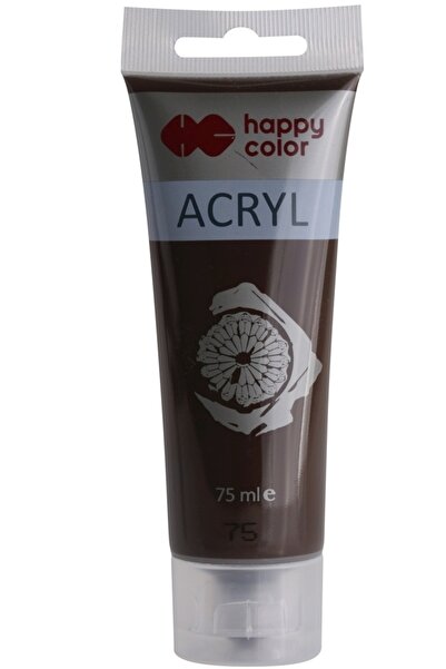 HAPPY COLOR Culoare acrilica 75ml, maro inchis,