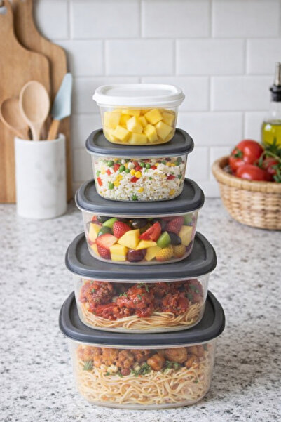 Generic 5-piece food container, practical for everyday use