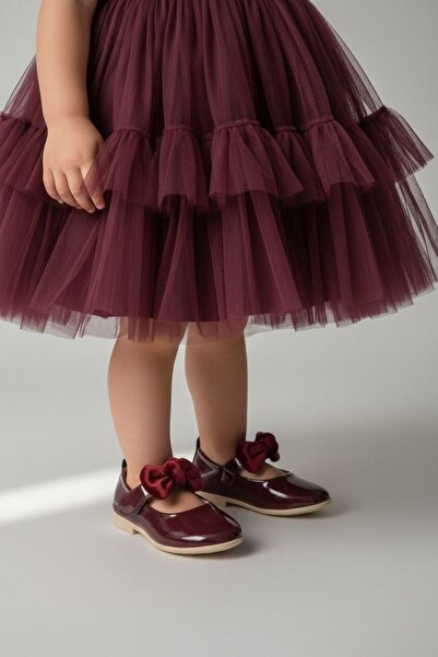 Görkem bebe ayakkabı ve tekstil Балетни апартаменти за момиче с обиколка и лък