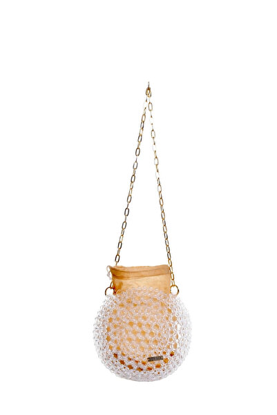 Alfanora Chain Handle Stone Embroidered Bag Pouch Model