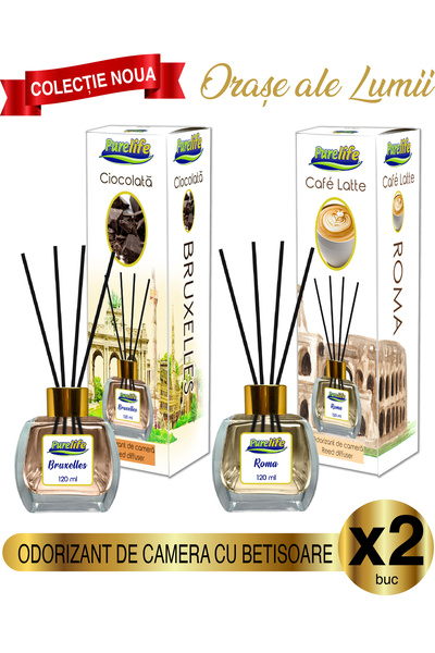 PureLife Pure Life Bruxelles Chocolate & Rome Cafe Latte Room Fragrance Set 2...