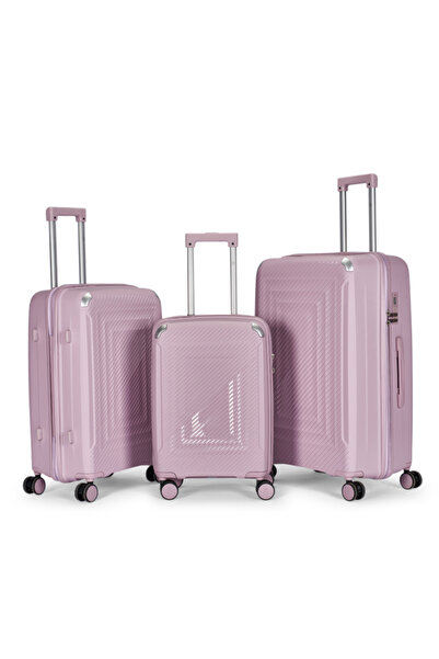 LİMRA طقم شنط سفر مكون من 3 حقائب أمتعة بعجلات و بتصميم صلب وقوي مصنوع من ماد...