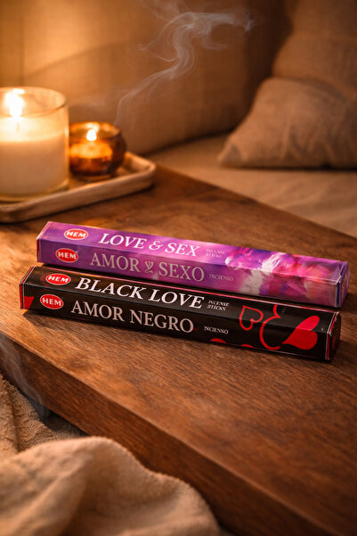 Hem Tütsü Romantik Aromalı 2li Çubuk Tütsü Seti – Black Love & Love & Sex 2 P...