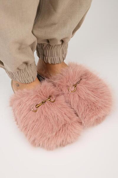 Manijero Zeya Women's Plush Buckle Powder Slippers