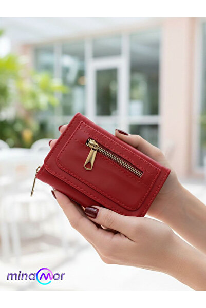 Minamor محفظة نسائية بسحاب أمامي