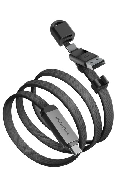 Energea Călătorie 1,2 m 60 W 2 în 1 de tip C la tip C și USB-A Hızlı Şarj Kab...