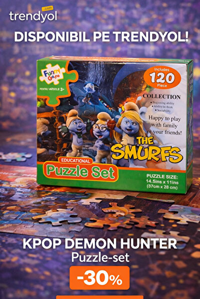 Puzzle Educational The Smurfs, 120 Pieces, for Children 3+