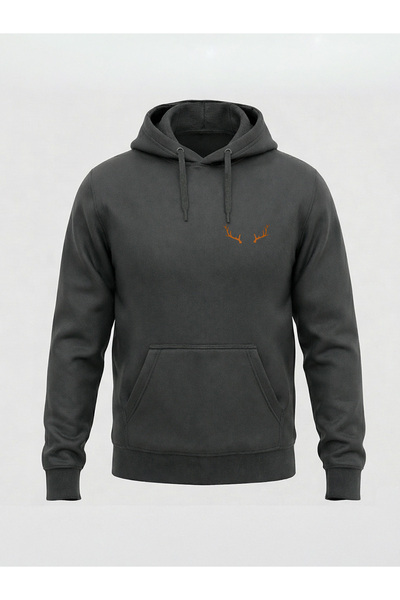 North Whiskers هودي ميني غييك بورن مطبوع للجنسين باللون الأنثراسيت