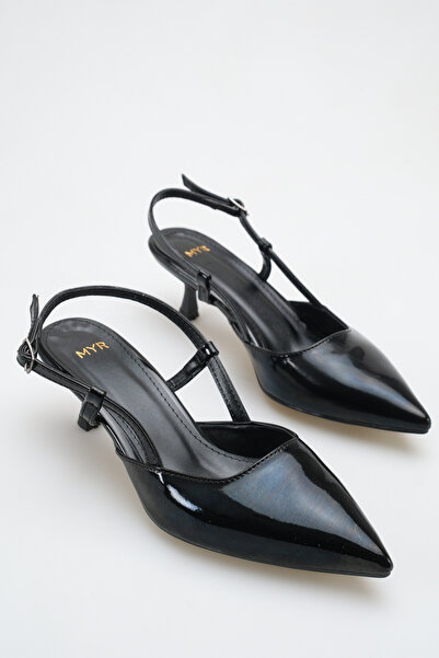 meyra'nın ayakkabıları Pantofi cu toc pentru femei din piele lacuita neagra (...