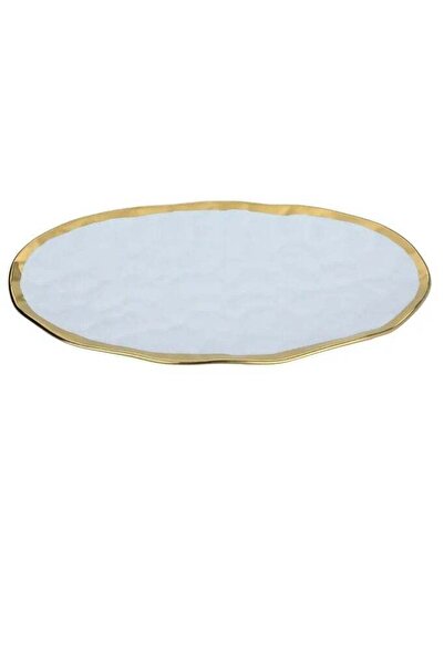 Generic Al Saif Gallery Porcelain Serving Plate, 14 inches, oval - white