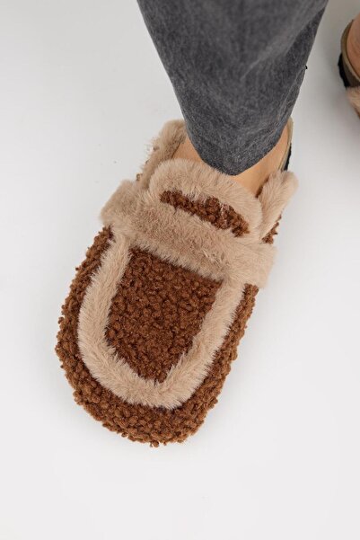 Manijero Pelini Women's Teddy Flat Slippers Brown Slippers