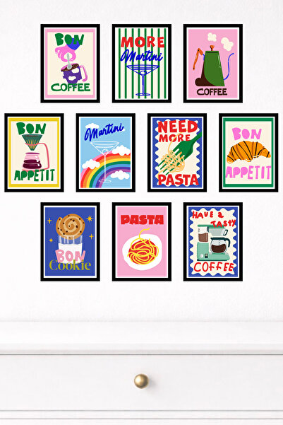 UNT Set de pictură murală modernă cu aspect de cadru din 10 piese – 15x20 cm ...