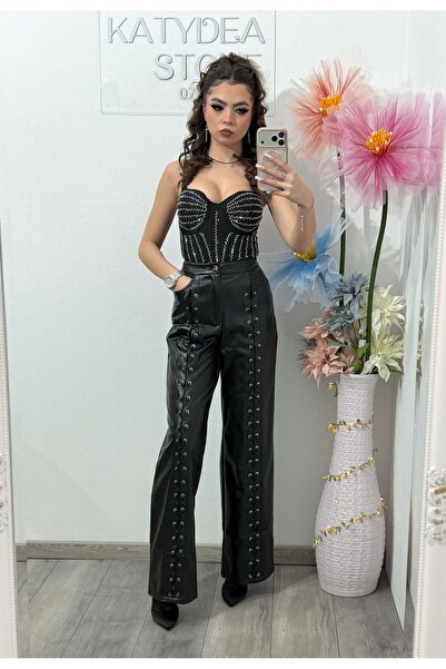 KATYDEA STORE Eco Leather Pants DENISSA