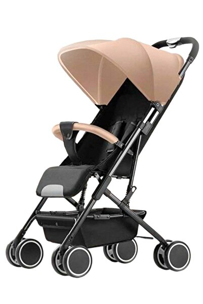 Toybox عربة أطفال قابلة للطي للسفر، لون بني/أسود