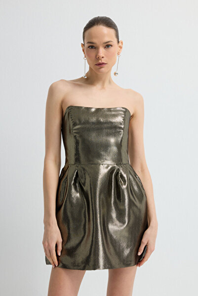 adL Straplez Mini Elbise