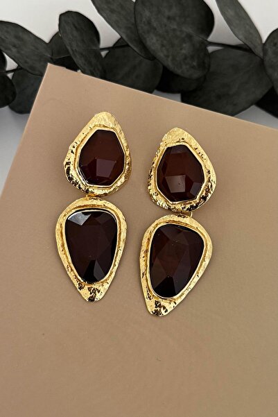 Nuva Atelier Kalyx Gold Brown Earrings
