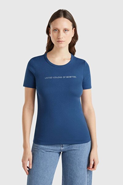 United Colors of Benetton BLUE Femei / Fete Kdn_100% Bumbac Benetton Written ...
