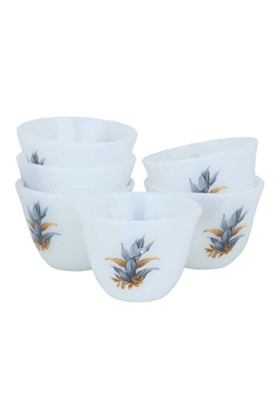 Generic Al Saif Gallery porcelain coffee cup set, 12 pieces - white