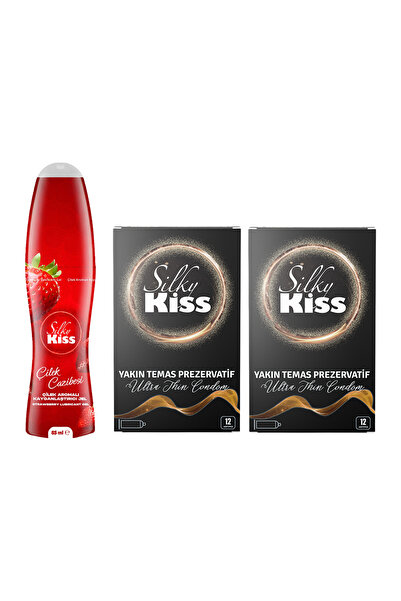 Silky Kiss Her An Paketi 3 – Çilek Kayganlaştırıcı Jel ve 2 Kutu Yakın Temas ...