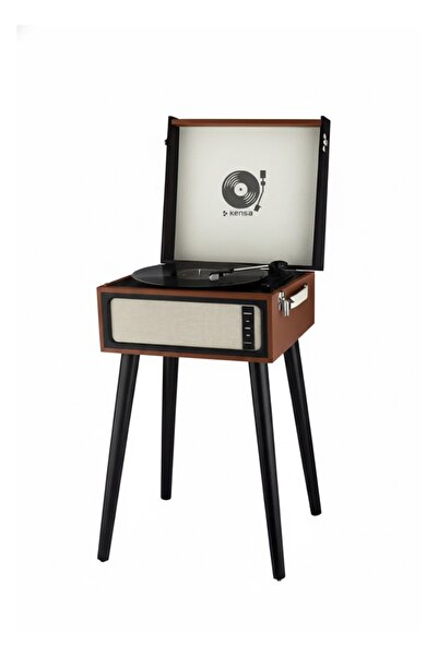 Kensa Bluetooth Nostaljik Ayaklı Pikap – Plak Çalar Taşınabilir Çanta Tasarım...
