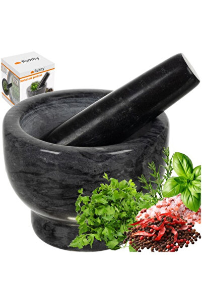 Ruhhy Kitchen Mortar – Mojar de Bucatarie din Marmura 2 kg pentru Condimente ...