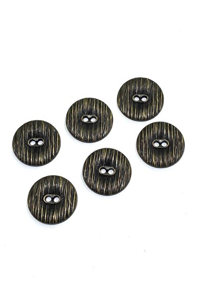 karantuhafiye Coat Button / Metal Button / Gold / 2.8 cm / Set of 6 / Mde155
