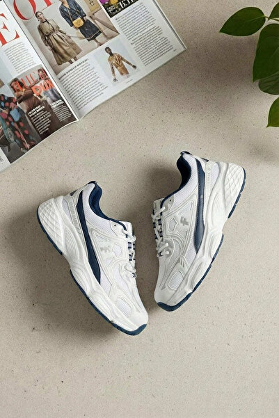 Ayakkabı Fuarı Elit Ysflt329 Women's Classic Sneaker White - Navy Blue