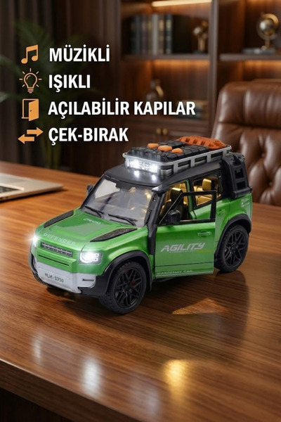 craftivio Sesli Işıklı Çek Bırak Oyuncak Araba Defender Model Jip - Kapıları ...
