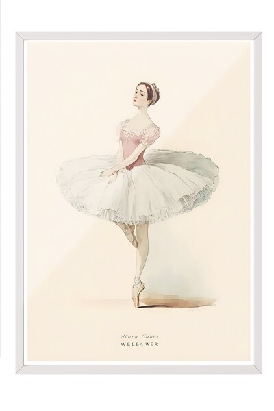 Postifull Tablou vintage, poster cu rama alba, decor de perete vintage