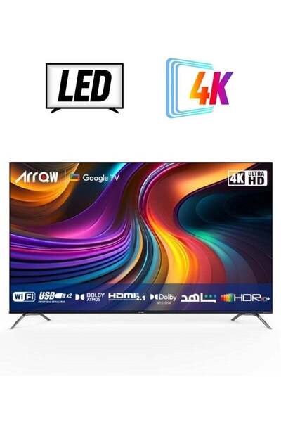 arrqw 58 Inch 4K UHD Frameless Smart Google TV