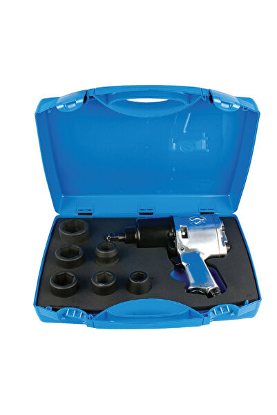 Unior 1575 Πνευματικό πιστόλι και σετ καρυδάκι 3/4'' σε κουτί / 7 τεμάχια - 6...