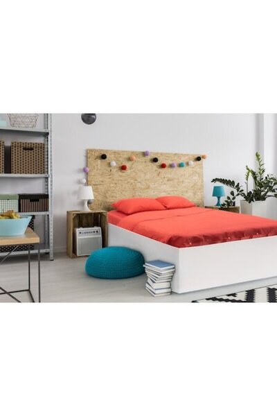 Heinner Home Square Nature Bed Linen for 2 Persons, Cotton 144TC, Coral