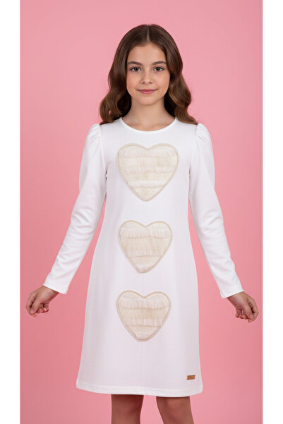 Jolanda White Daily Girl's Combed Cotton Dress