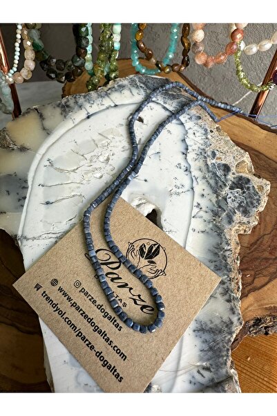 parze doğaltaş Blue Coral Natural Stone Necklace