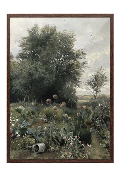 Postifull Vintage slika, poster u smeđoj ramovani, vintage zidni dekor