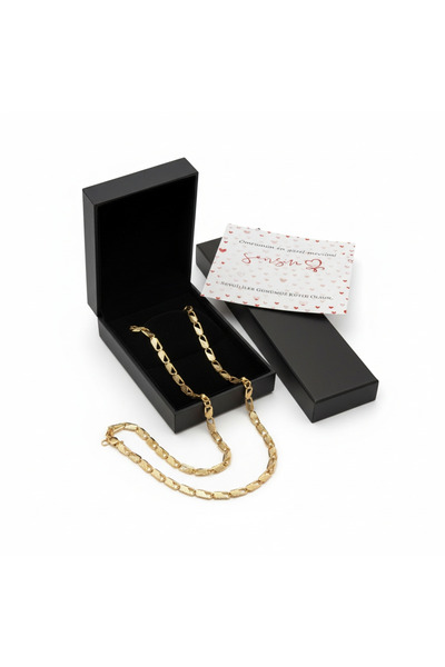 HELİSA ACCESSORİES Erkek Gold renk Kral Zincir kolye